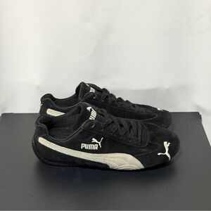 Original puma speed cat black and white suede shoes size 7 women’s